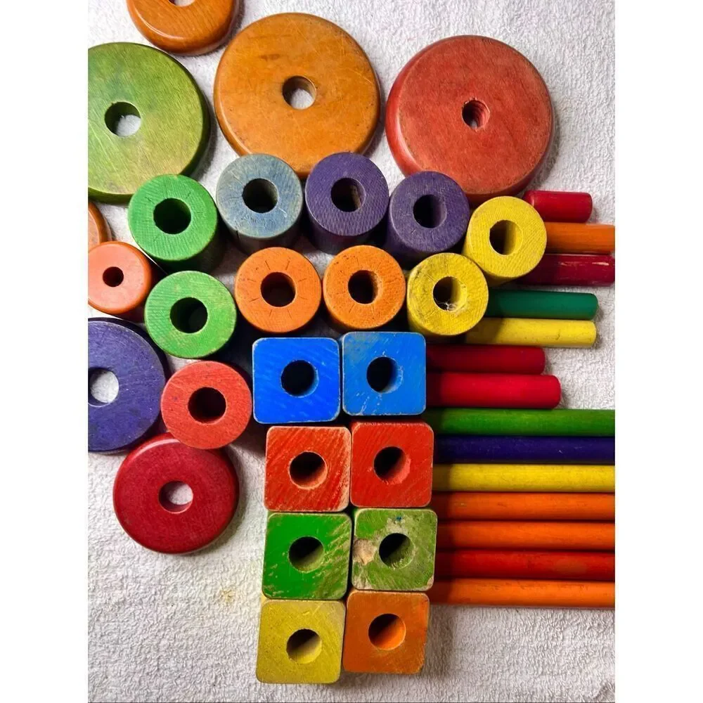 Collectible Set of Vintage Playskool COL-O-ROL BLOCKS